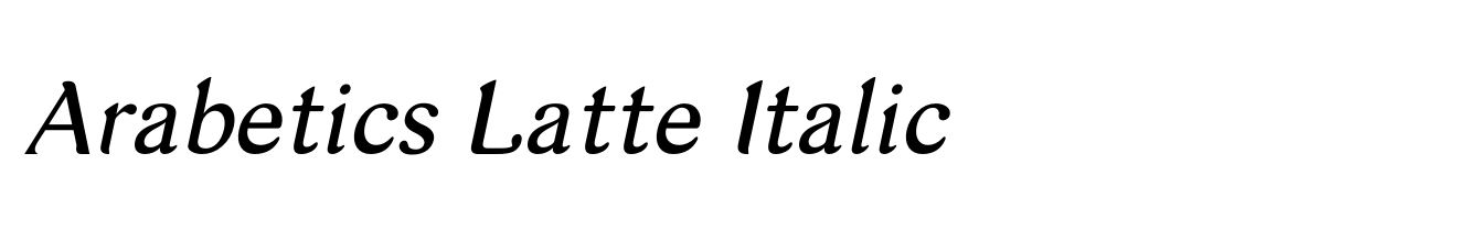 Arabetics Latte Italic